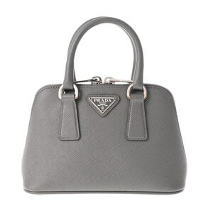 PRADA Handbag Gray Saffiano